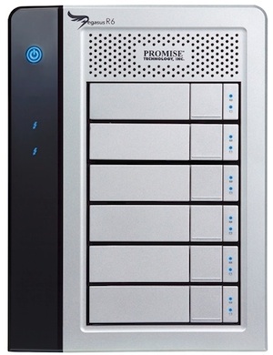 Promise Pegasus R6, 6-Bay Thunderbolt I/O 12TB Desktop RAID Promise Pegasus R6, 6-Bay Thunderbolt I/O 12TB Desktop RAID